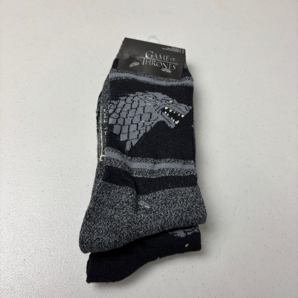Game of Thrones socks Inisex size 6-12 2 pair HBO character dragon show cozy